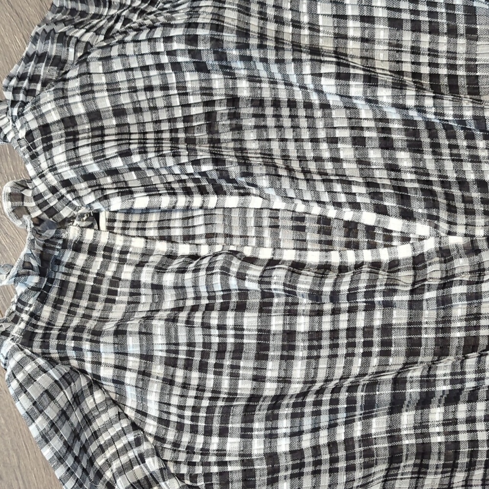 C/MEO Collective Checker Crop Ruffle Blouse Top - Picture 11 of 11